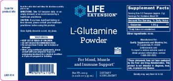 Life Extension L-Glutamine Powder - supplement