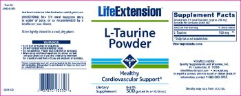 Life Extension L-Taurine Powder - supplement