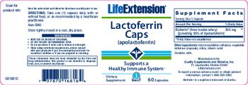 Life Extension Lactoferrin Caps - supplement