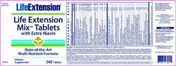 Life Extension Life Extension Mix Tablets with Extra Niacin - supplement