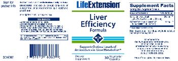 Life Extension Liver Efficiency Formula - supplement