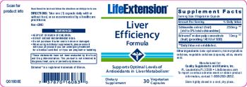Life Extension Liver Efficiency Formula - supplement