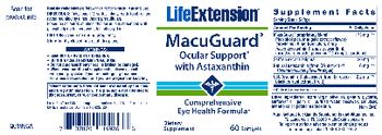 Life Extension MacuGuard Ocular Support with Astaxanthin - supplement