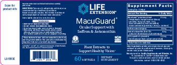 Life Extension MacuGuard Ocular Support with Saffron & Astaxanthin - supplement