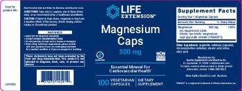 Life Extension Magnesium Caps 500 mg - supplement