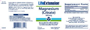 Life Extension Magnesium (Citrate) 160 mg - supplement