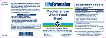 Life Extension Mediterranean Whole Food Blend - supplement