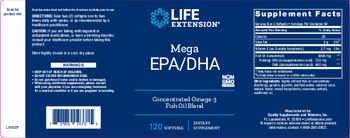 Life Extension Mega EPA/DHA - supplement