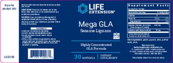 Life Extension Mega GLA Sesame Lignans - supplement