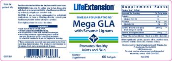 Life Extension Mega GLA with Sesame Lignans - 