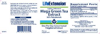 Life Extension Mega Green Tea Extract - supplement