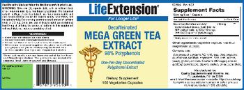 Life Extension Mega Green Tea Extract Decaffeinated - supplement