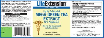 Life Extension Mega Green Tea Extract Lightly Caffeinated - supplement