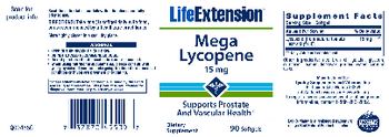 Life Extension Mega Lycopene 15 mg - supplement