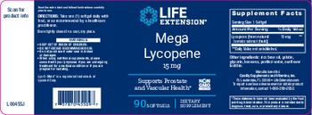Life Extension Mega Lycopene 15 mg - supplement