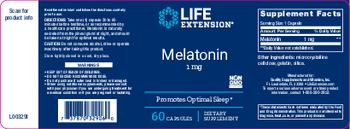 Life Extension Melatonin 1 mg - supplement