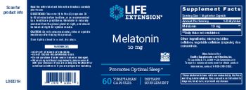 Life Extension Melatonin 10 mg - supplement