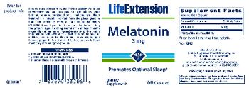 Life Extension Melatonin 3 mg - supplement