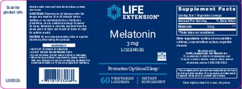 Life Extension Melatonin 3 mg Lozenges - supplement