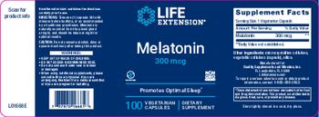 Life Extension Melatonin 300 mcg - supplement