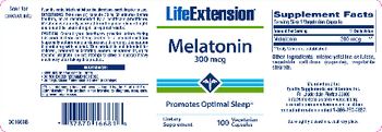 Life Extension Melatonin 300 mcg - supplement