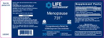 Life Extension Menopause 731 - supplement
