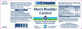 Life Extension Men's Bladder Control - supplement