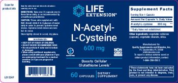 Life Extension N-Acetyl-L-Cysteine 600 mg - supplement
