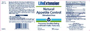 Life Extension Natural Appetite Control - supplement