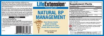 Life Extension Natural BP Management - supplement
