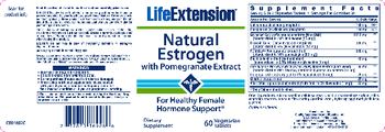 Life Extension Natural Estrogen With Pomegranate Extract - supplement