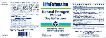 Life Extension Natural Estrogen Without Soy Isoflavones - supplement