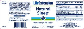 Life Extension Natural Sleep - supplement