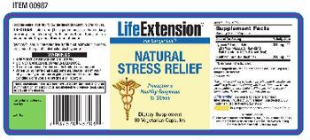 Life Extension Natural Stress Relief - supplement