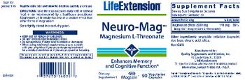 Life Extension Neuro-Mag Magnesium L-Threonate - supplement