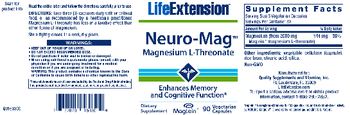 Life Extension Neuro-Mag Magnesium L-Threonate - supplement