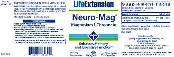 Life Extension Neuro-Mag Magnesium L-Threonate - supplement