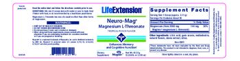 Life Extension Neuro-Mag Magnesium L-Threonate Tropical Punch Flavor - supplement