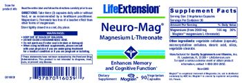 Life Extension Neuro-Mag Magnesium L-Threonate - supplement