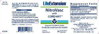 Life Extension NitroVasc with Cordiart - supplement