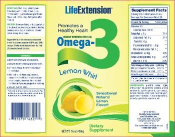 Life Extension Omega-3 Lemon Whirl - supplement