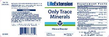 Life Extension Only Trace Minerals - supplement