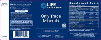 Life Extension Only Trace Minerals - supplement