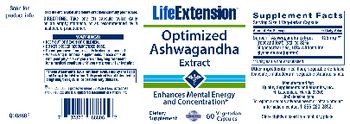 Life Extension Optimized Ashwagandha Extract - supplement