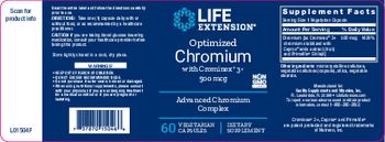 Life Extension Optimized Chromium with Crominex 3+ 500 mcg - supplement