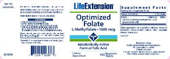 Life Extension Optimized Folate - supplement