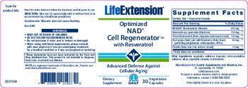 Life Extension Optimized NAD+ Cell Regenerator with Resveratrol - supplement