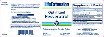 Life Extension Optimized Resveratrol - supplement