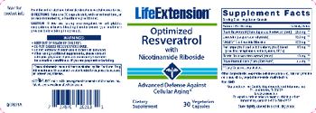Life Extension Optimized Resveratrol with Nicotinamide Riboside - supplement