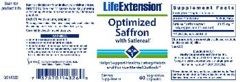 Life Extension Optimized Saffron with Satiereal - supplement